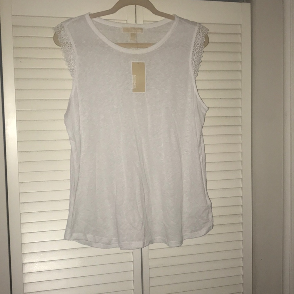 ✨Micheal Kors lace-trim cap sleeve top✨✨✨✨✨✨ - Picture 3 of 5